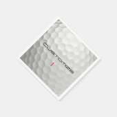 Golfball mit Personalisiertem Text und Nummer Serviette (Ecke)
