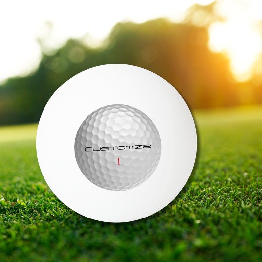 Golfball mit Personalisiertem Text und Nummer Tischtennisball