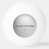 Golfball mit Personalisiertem Text und Nummer Tischtennisball (Vorderseite)