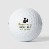 Golfball mit seinem Golfernamen (Vorderseite)