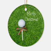 Golfball mit Weihnachtsabschlag für Golfurlaub Keramik Ornament (Links)