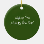 Golfball mit Weihnachtsabschlag für Golfurlaub Keramik Ornament (Hinten)