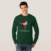 Golfball mit Weihnachtsmannmütze und Roter Bogen T-Shirt (Vorne ganz)