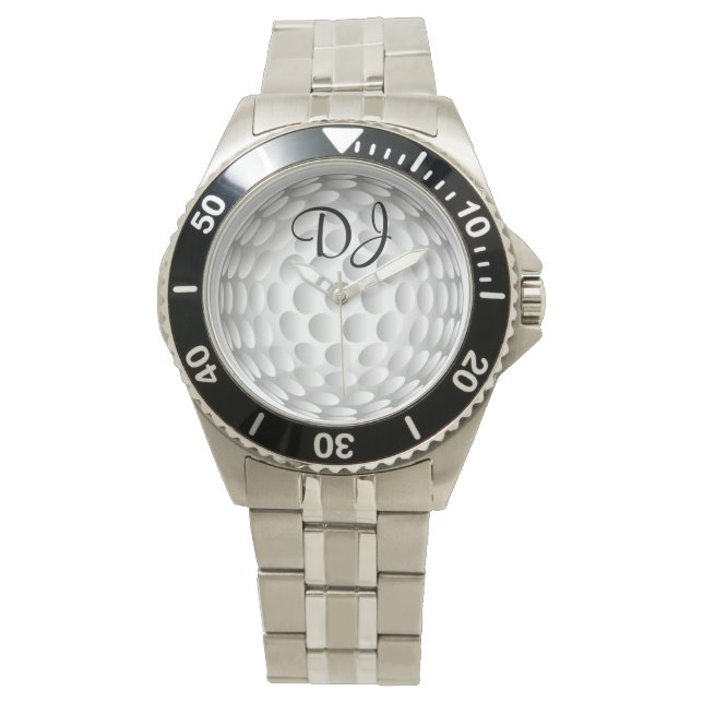Golfball, Monogramm, Armbanduhr (Vorderseite)