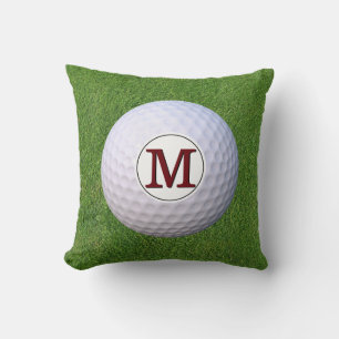 Golfball Monogramm Golfer Grünflächen Rasen Kissen