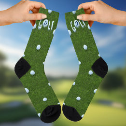 Golfball-Monogramm Lustige grüne Golf-Socken Socken