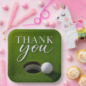 Golfball neben Loch Danke-Party Pappteller (Party)