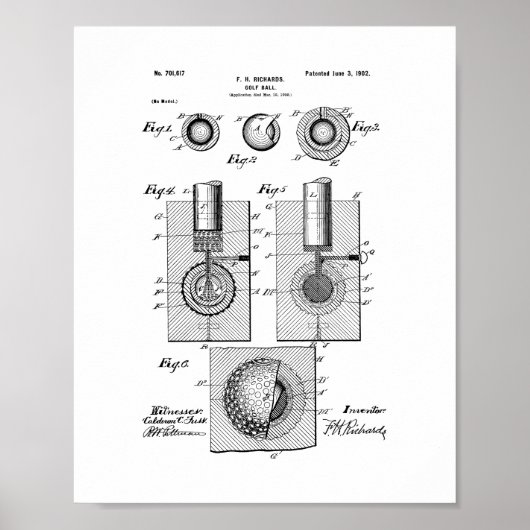 Golfball-Patent Poster (Vorne)