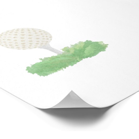 Golfball-Poster Poster (Ecke)