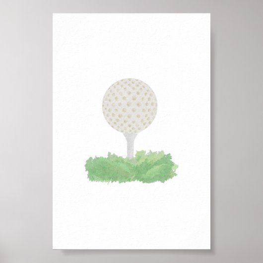Golfball-Poster Poster (Vorne)