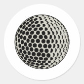 Golfball Runder Aufkleber (Vorderseite)