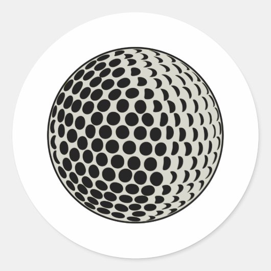 Golfball Runder Aufkleber (Vorderseite)