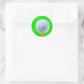 Golfball Runder Aufkleber (Tasche)