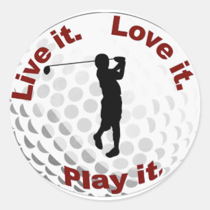 Golfball Runder Aufkleber