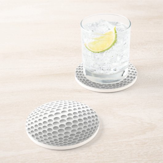 Golfball! Sandstein Untersetzer (Seite)