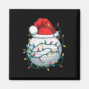 Golfball Santa Hut Männer Damen Weihnachten Golfen Magnet