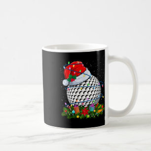 Golfball-Santa-Hut-Weihnachtsbeleuchtung Lustiger Kaffeetasse