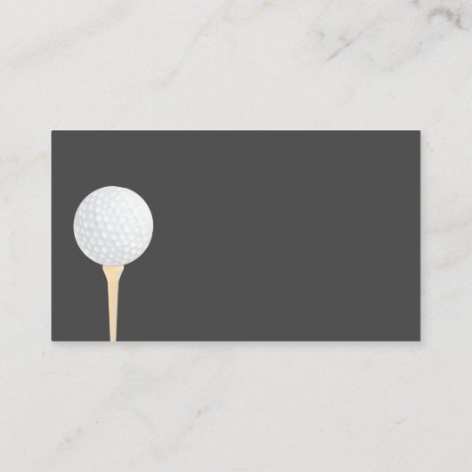 Golfball sauber minimalistisch grau und weiß visitenkarte (Rückseite)