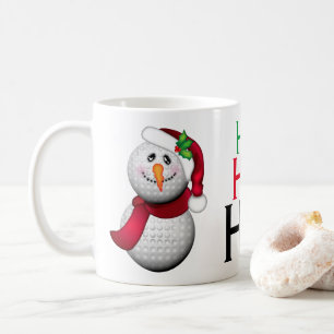 Golfball-Schneemann-Sankt-Weihnachten Kaffeetasse