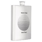 Golfball - schreiben Sie Ihren eigenen Text Flachmann (Rechts)