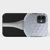 Golfball-schwarzer Hintergrund-Golf spielende Case-Mate iPhone Hülle (Rückseite (Horizontal))