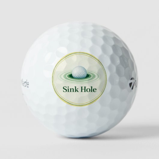 Golfball | Sinkloch-Design | Lustiges Firmengesche (Vorderseite)