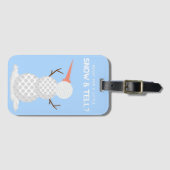 Golfball Snowman Gepäckanhänger (Vorderseite (Horizontal))