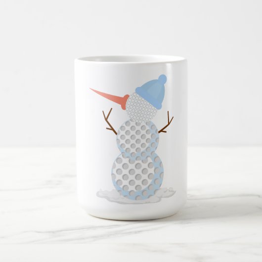 Golfball Snowman Kaffeetasse (Mittel)