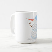 Golfball Snowman Kaffeetasse (Vorderseite Links)
