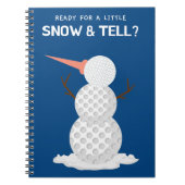 Golfball Snowman Notizblock (Vorderseite)
