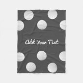 Golfball-Sportliebhaber fügen Ihren Namen oder Tex Fleecedecke (Vorderseite)