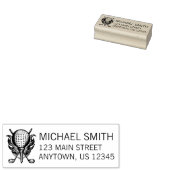 Golfball T-Shirt Clubs Golfplatz Personalisierte A Gummistempel (Stempel)