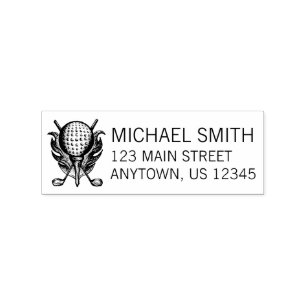 Golfball T-Shirt Clubs Golfplatz Personalisierte A Gummistempel