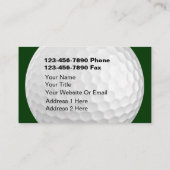 Golfball themenorientiert visitenkarte (Rückseite)