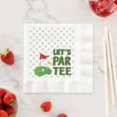 Golfball überall auf Let's Par T-Shirt Serviette (Beispiel)