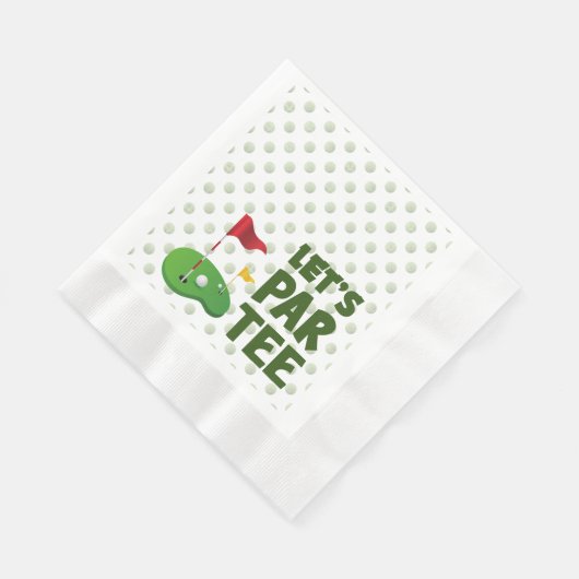 Golfball überall auf Let's Par T-Shirt Serviette (Ecke)