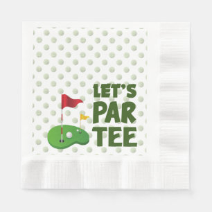 Golfball überall auf Let's Par T-Shirt Serviette