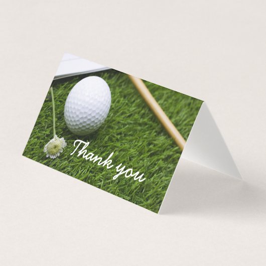 Golfball und Blume Danke, dass Sie die Faltkarte h (Vorderseite)