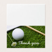 Golfball und Blume Danke, dass Sie die Faltkarte h (Außenseite Aufgefaltet)