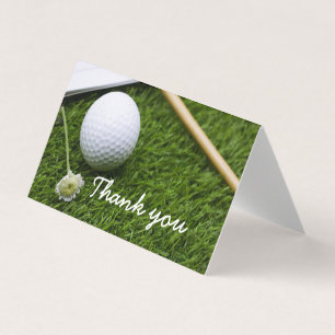 Golfball und Blume Danke, dass Sie die Faltkarte h