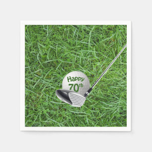 Golfball und Club Napkins zum 70. Geburtstag Serviette