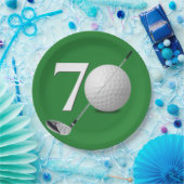 Golfball und Club On Green Pappteller (Party)