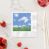 Golfball und Club zum 55. Geburtstag Serviette (Beispiel)