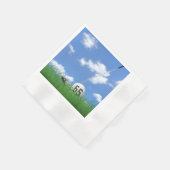 Golfball und Club zum 65. Geburtstag Serviette (Ecke)