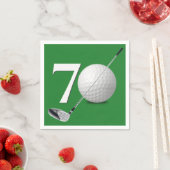 Golfball und Club zum 70. Geburtstag Serviette (Beispiel)