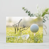 Golfball und Eisen grün Danke Karte (Stehend Vorderseite)