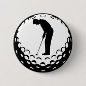 GOLFBALL UND GOLFER BUTTON (Vorderseite)