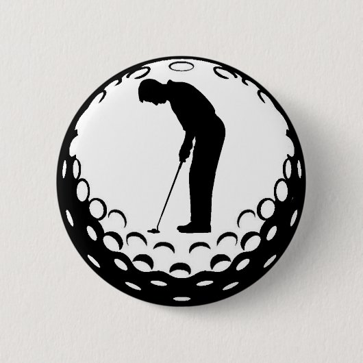 GOLFBALL UND GOLFER BUTTON (Vorderseite)
