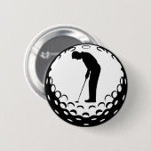 GOLFBALL UND GOLFER BUTTON (Vorne & Hinten)