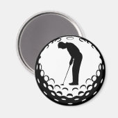GOLFBALL UND GOLFER MAGNET (Vorderseite/Rückseite)